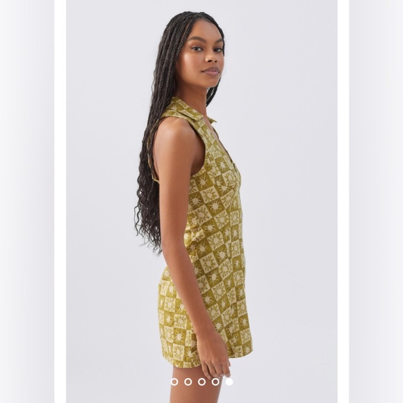 Urban Outfitters UO Freya Linen Collared Mini Dress - Picture 6 of 8